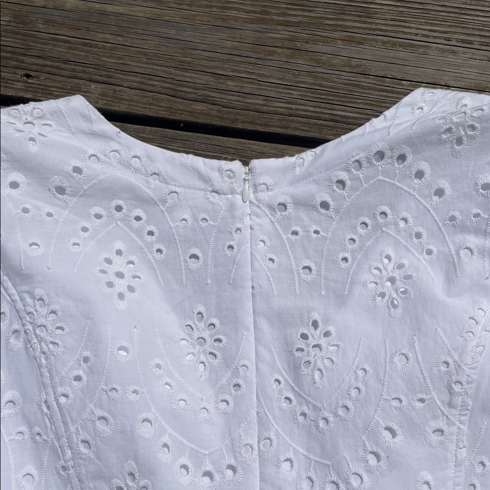 Express White Eyelet Romper - Picture 15 of 16